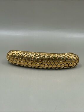 Philippe Audibert Paris France Polished GoldTone Dotted 4.5” Hair Pin Barrette